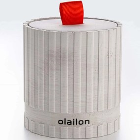 Αρωματικό Κερί Σε Βάζο Sutun 665CST1128 Φ8x8,5cm Grey-Red Aberto Design Τσιμέντο