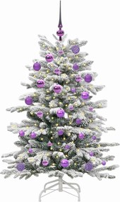 vidaXL Τεχνητό Χριστουγεννιάτικο Δέντρο με Άξονα Λευκό 120 cm