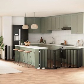 Διαχωριστικό Σκύλων/Πόρτα Πτυσσόμενο 12 Πάνελ 960εκ Ξύλο Λεύκας