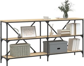 vidaXL Τραπέζι Κονσόλα Sonoma Δρυς 160x30x75 εκ. Επεξ. Ξύλο/Σίδηρος