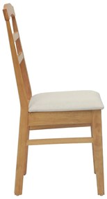 vidaXL Καρέκλα τραπεζαρίας 2 pcs Φυσικό και Ανοιχτό