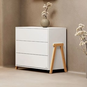 Casababy Palmer White Συρταριέρα Με 3 Συρτάρια