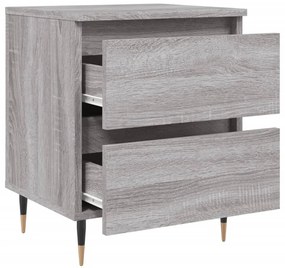 vidaXL Κομοδίνα 2 τεμ. Γκρι Sonoma 40x35x50 εκ. από Επεξεργασμένο Ξύλο