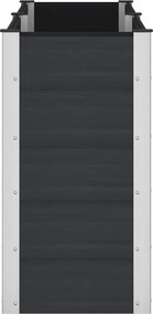 vidaXL Υπερυψωμένη Ζαρντινιέρα Μαύρο 200 x 50 x 91 cm