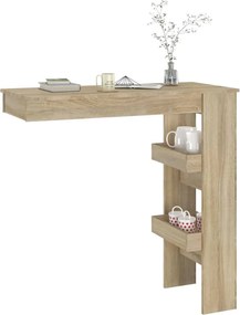 vidaXL Τραπέζι Μπαρ Τοίχου Sonoma Δρυς 102x45x103,5 εκ. Επεξεργ. Ξύλο