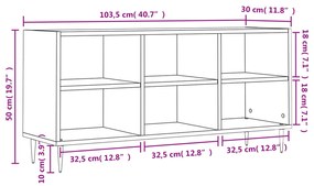 Έπιπλο Τηλεόρασης Καπνιστή Δρυς 103,5x30x50 Επεξεργασμένο Ξύλο - Καφέ