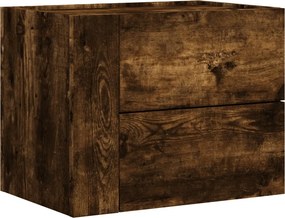 vidaXL Κομοδίνο Επιτοίχιο Καπνιστή Δρυς 45x30x35 εκ.