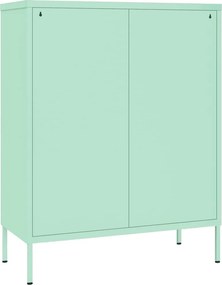 vidaXL Συρταριέρα Χρώμα Μέντα 80 x 35 x 101,5 εκ. από Ατσάλι