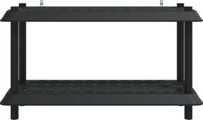 vidaXL Μονάδα Ραφιού 2 επίπεδα 100 x 40 x 55,5 εκ. PP Ανθρακί
