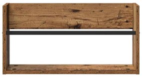 vidaXL Ράφι Περιοδικών με ράφι 2 pcs Παλιό ξύλο 60 x 12 x 30 εκ