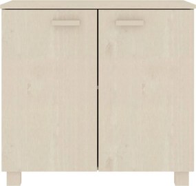 vidaXL Ντουλάπι HAMAR Καφέ Μελί 85 x 35 x 80 εκ. Μασίφ Ξύλο Πεύκου