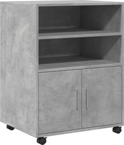 vidaXL Ντουλάπι Τροχήλατο Γκρι Σκυρ. 60x48x81 εκ. από Επεξ. Ξύλο