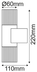 UP-DOWN CLEAR 2W LED 3000K 230V GREY - 3000K - HA5504A