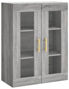 vidaXL Ντουλάπι Γκρι Sonoma 69,5 x 34 x 180 εκ. Επεξεργασμένο Ξύλο