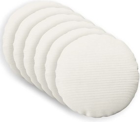 vidaXL Κάλυμμα Μαξιλαριού 6 pcs HEERLEN Κρεμ Ø 60 cm κορντουρόι