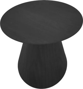 Τραπέζι σαλονιού Donda pakoworld mdf σε μαύρη απόχρωση Φ80x45εκ
