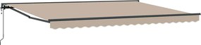 vidaXL Σκελετός Τέντας Μπεζ 450 x 300 εκ Πολυεστέρας με Επικάλυψη PU