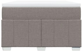 Κρεβάτι Boxspring με Στρώμα Taupe 120x200 εκ. Υφασμάτινο - Μπεζ-Γκρι