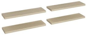 vidaXL Ράφια Τοίχου 4 τεμ. Χρώμα Δρυός 90x23,5x3,8 εκ. MDF