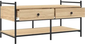 vidaXL Τραπεζάκι Σαλονιού Sonoma Δρυς 99x50x50 εκ. Επεξεργασμένο Ξύλο