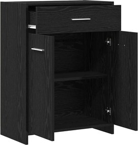 vidaXL Ντουλάπι Μπάνιου Μαύρη Οξυά 60 x 33 x 80 εκ. Επεξεργασμένο ξύλο