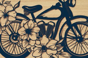 Σετ των 3 Intra απο ξύλο plywood 3mm-4mm πάχος - Σετ ποδήλατο Cricut με λουλούδια  Δίασταση 4x4 cm INTRAFABR-91070087