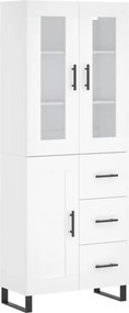 vidaXL Ντουλάπι Λευκό 69,5x34x180 εκ. από Επεξεργασμένο Ξύλο