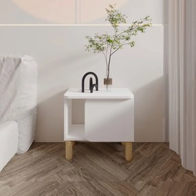 Κομοδίνο Λευκό OFOR 50x30x48.6