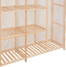 vidaXL Ντουλάπα Λευκή 173 x 40 x 170 εκ. Υφασμάτινη