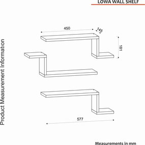 Wall Shelf Lowa - White White