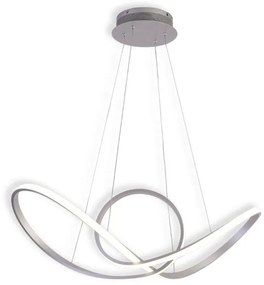 Κρεμαστό Φωτιστικό Οροφής LUNA 56W 4000K Αλουμίνιο LED Sunlight-LUNA-S-Ασημί LUNA-S