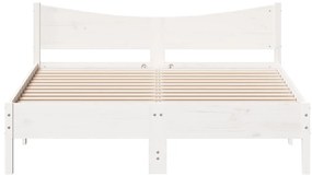 vidaXL Σκελετός Κρεβ. Χωρίς Στρώμα Λευκό 160x200 εκ Μασίφ Πεύκο