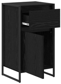 vidaXL Πλαϊνό γραφείο με συρτάρι Μαύρη Οξυά 81 x 36 x 150.5 εκ.