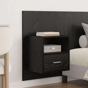 vidaXL Κεφαλή κρεβατιού με κομοδίνο 3 pcs Μαύρη Οξυά