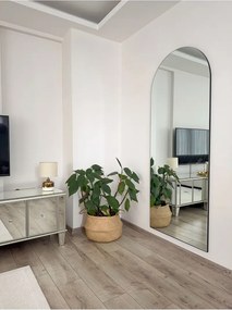 Stewehome Οβάλ επιδαπέδιος καθρέφτης χωρίς πλαίσιο Λευκό 180x70 cm
