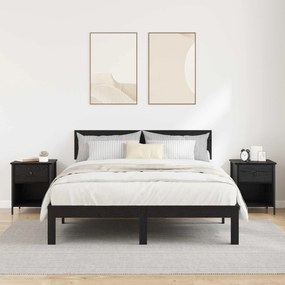 vidaXL Κομοδίνο 2 τμχ. Μαύρη Οξυά 40 x 42 x 50 cm Επεξεργασμένο Ξύλο