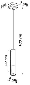 Sollux Κρεμαστό φωτιστικό Loopez 1,ατσάλι,1xGU10/40w,μαύρο,χαλκού