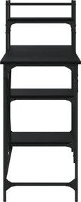 vidaXL Γραφείο Υπολογιστή με Ράφια Μαύρο 120 x 47 x 109 εκ.