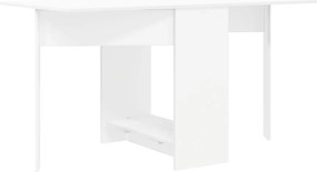 vidaXL Τραπέζι φαγητού 138 x 70 x 73,5 εκ Επεξεργασμένο Ξύλο Λευκό