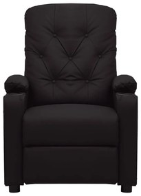 vidaXL Πολυθρόνα Ανακλινόμενη Ηλεκτρική Μαύρη από Συνθετικό Δέρμα