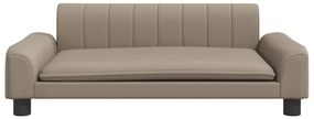 vidaXL Καναπές Παιδικός Καπουτσίνο 90x53x30 εκ. από Συνθετικό Δέρμα