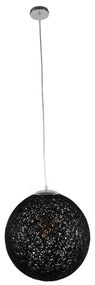 Φωτιστικό Οροφής Oceana 01360 1xΕ27 Φ40x40cm Black GloboStar