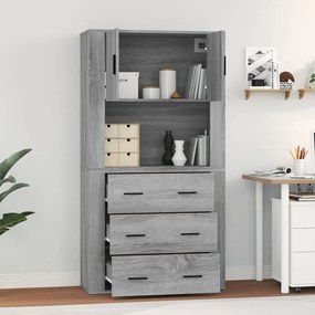 vidaXL Ντουλάπι Γκρι Sonoma από Επεξεργασμένο Ξύλο