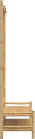 vidaXL Κρεμάστρα Ρούχων με Ράφια 103 x 40 x 183 εκ. Μπαμπού