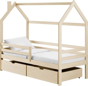 Κρεβάτι Σπιτάκι Montessori LILA 80x160 pine