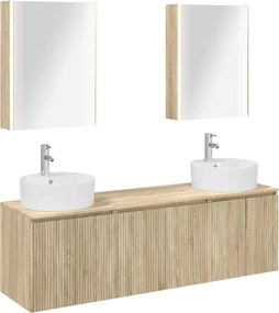 vidaXL Σετ Ντουλαπιών Μπάνιου 5 pcs Sonoma Δρυς Επεξεργασμένο Ξύλο