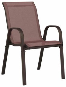 vidaXL Σετ Μπιστρό Κήπου 3 pcs Καφέ Ατσάλι