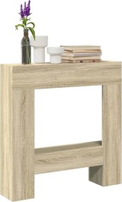 vidaXL Πλαίσιο Τζακιού Sonoma Δρυς 81x18x82 εκ. από Επεξ. Ξύλο