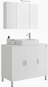 Drop Roma 101x40 Top White Gloss - Πάγκος με Νιπτήρα &amp; Κρυφοντουλαπο