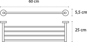 Karag Uno Satine 969699 - Πετσετoκρεμάστρα Τριπλή 60 εκ.